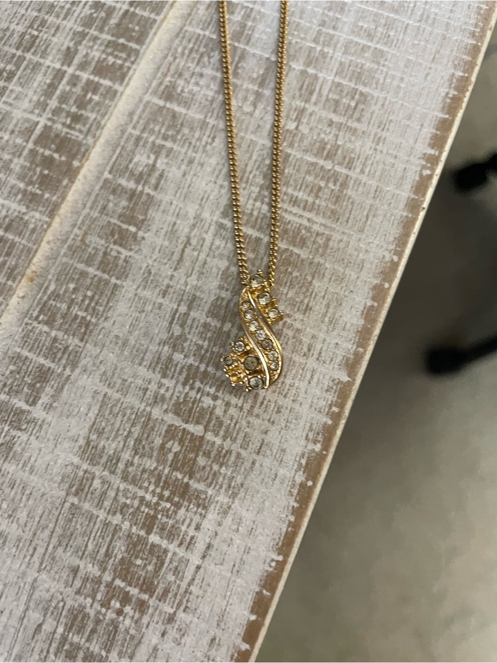 Gold-Tone Crystal Pendant Necklace - Women Jewelry - Picture 5 of 5